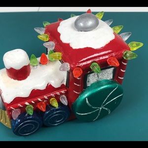 Brand New Hand Painted Light Up Christmas Train